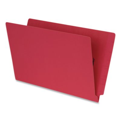 Pendaflex® End Tab File Folder, Straight Cut, Legal Size, 0.75" Expansion, Red, 100/Box