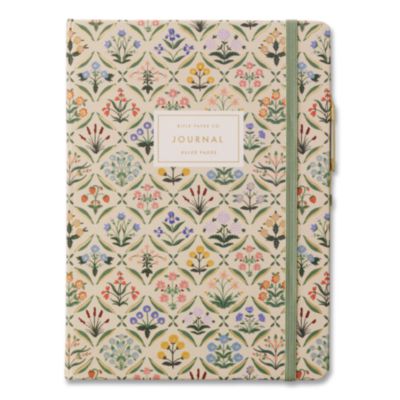 Rifle Paper Co. Estee Journal Estee Journal, 1-Subject, Green/Blue/Beige Floral Cover, (144) 8.3 x 5.8 Sheets
