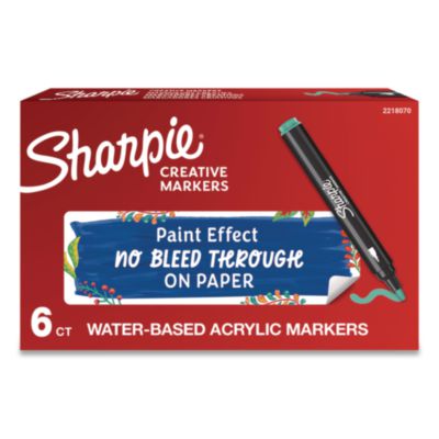 Sharpie® Creative Markers, Bullet Tip, Green, 6/Pack