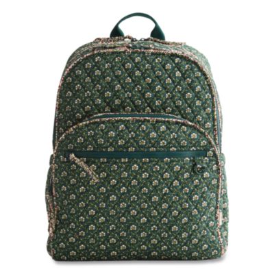 Vera Bradley® Bancroft Large Premium Cotton Laptop Backpack, Fits Devices Up to 15", 12" x 9" x 16.5", Mistletoe Lattice