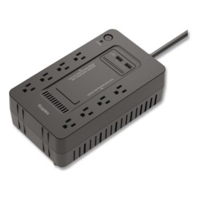 Staples TECH 650 VA Eight-Outlet Battery Backup System 650 VA Eight-Outlet Battery Backup System, 890 J