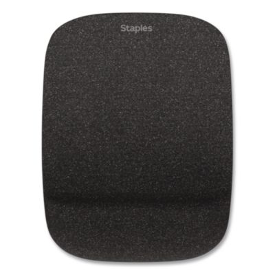 Staples TECH Gel Non-Skid Mouse Pad/Wrist Rest Combo Gel Non-Skid Mouse Pad/Wrist Rest Combo, 9.21 x 7.05, Black