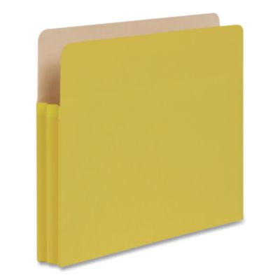 Pendaflex® Heavy-Duty Color File Pockets, 1.75" Expansion, Letter Size, Yellow
