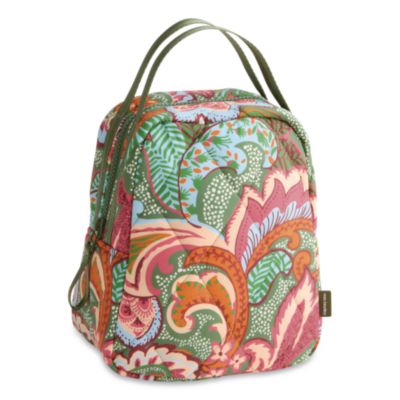 Vera Bradley® Insulated Lunch Bag, 7.25 x 4.25 x 9, Leaf Me Not Paisley