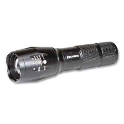 DORCY® Ultra HD Rechargeable Aluminum Flashlight, Rechargeable Lithium Ion Battery (Included), Black