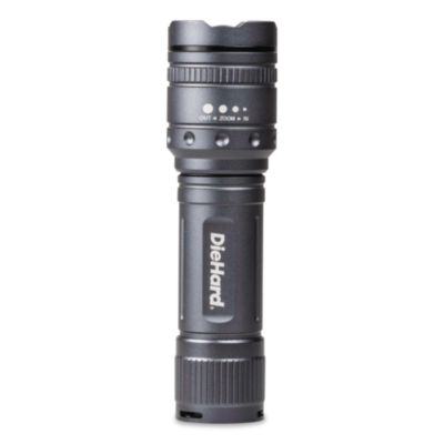 DORCY® DieHard Twist Focus Aluminum 800 Lumen Flashlight, 3 AAA (Batteries (Included), Gray