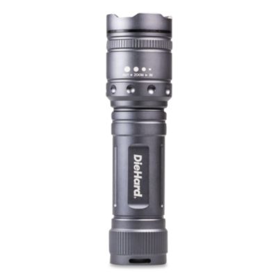DORCY® DieHard Twist Focus Aluminum 1,700 Lumen Flashlight, 6 AA Batteries (Included), Gray