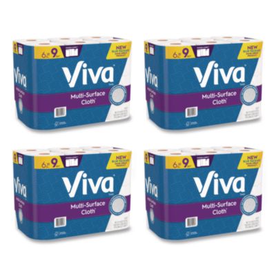 Multi-Surface Cloth Choose-A-Sheet Kitchen Roll Paper Towels 2-Ply 11 x 5.9 White 83/Roll 6 Rolls/Pack 4 Packs/Carton 49413