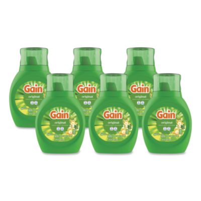Liquid Laundry Detergent Gain Original Scent 19 Loads 25 oz Bottle 6/Carton 80870550