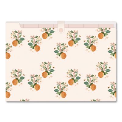 Blue Sky® 7-Tab Plastic Accordion File, 7 Sections, Snap Closure, Top Tabs, Legal Size, Oranges Light