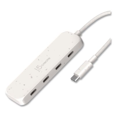 j5create 4-in-1 USB-C to 4-Port 10Gbps Type-C Hub, Eco-Friendly
