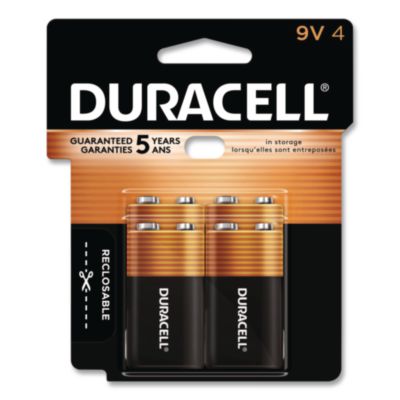 Duracell CopperTop Alkaline 9V Batteries 4/Pack MN16RT4Z