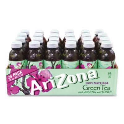 Arizona® Green Tea with Ginseng and Honey, 16 oz Bottles, 24/Carton