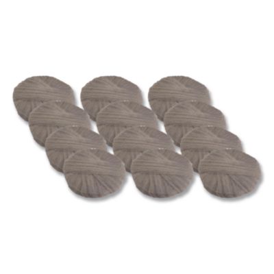 GMT Radial Steel Wool Floor Pads Radial Steel Wool Pads, Grade 0 (Fine): Cleaning and Polishing, 20" Diameter, Gray, 12/Carton
