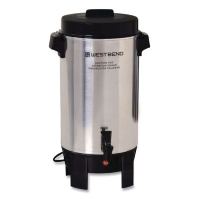 Avanti West Bend 42-Cup Polished Aluminum Urn Coffee Maker West Bend 42-Cup Polished Aluminum Urn Coffee Maker, Silver