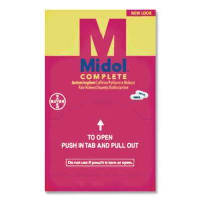 Midol® Complete Menstrual Caplets, Two-Pack, 50 Packs/Box