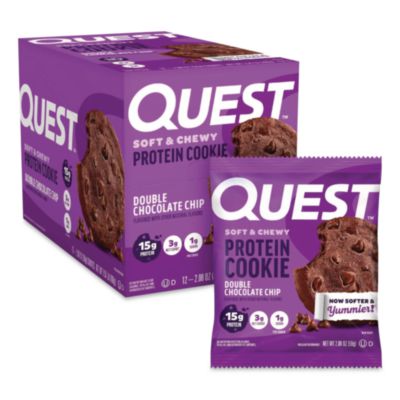 Quest® Gluten Free Protein Cookies, Double Chocolate Chip, 2.08 oz Bag, 12/Carton