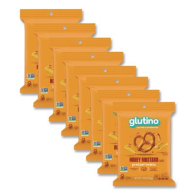 Glutino® Gluten Free Honey Mustard Pretzel Twists. 2.75 oz Bag, 8/Carton