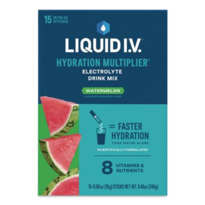 LIQUID I.V.® Hydration Multiplier, Watermelon, 0.56 oz Stick, 15/Box