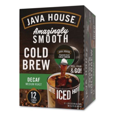 Java House® Decaf Cold Brew Coffee Pods, 12/Box