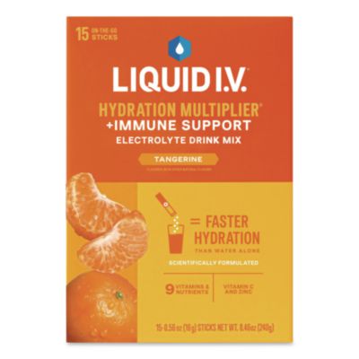 LIQUID I.V.® Immune Support, Tangerine, 0.56 oz Stick, 15/Box