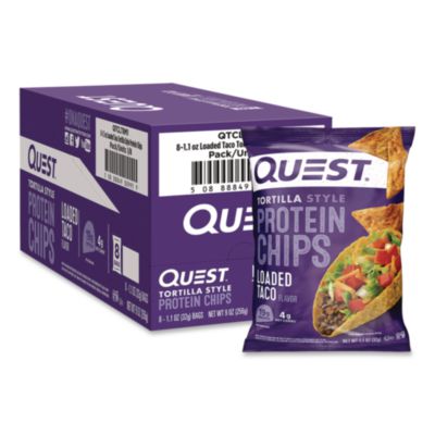 Quest® Loaded Taco Tortilla Style Protein Chips, 1.1 oz Bags, 8/Box