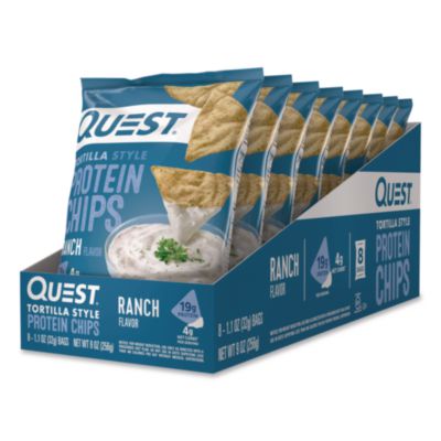 Quest® Ranch Tortilla Style Protein Chips, 1.1 oz Bags, 8/Pack