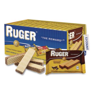 Ruger® Wafers, Chocolate, 2.12 oz Packet, 12/Box