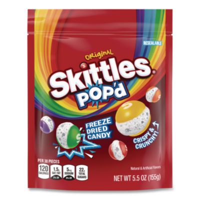 Skittles® POP'd Freeze Dried Candy, Original, 5.5 oz Bag