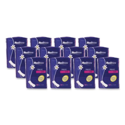 HOSPECO® Super Maxi Pad, Super Absorbency, 22/Pack, 12 Packs/Carton