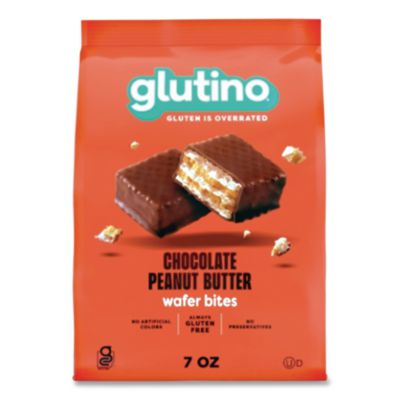 Glutino® Gluten Free Chocolate Peanut Butter Wafer Bites, 7 oz Bag