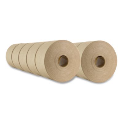 ipg® Central Industrial Water-Activated Reinforced Packing Tape, 3" x 150 yd, Natural Kraft, 10/Carton