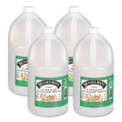 Musselman's Distilled White Vinegar Distilled White Vinegar, 128 oz Bottle, 4/Pack