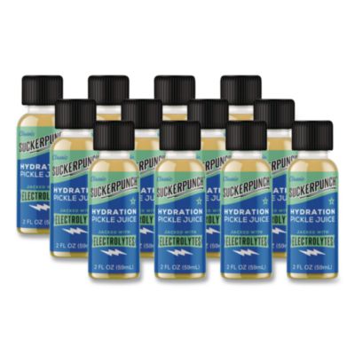 SuckerPunch™ Classic Dill Pickle Hydration Pickle Juice Shooter Classic Dill Pickle Hydration Pickle Juice Shooter, 2 oz Bottle, 12/Carton
