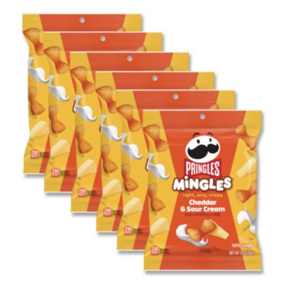 Pringles® Mingles Cheddar and Sour Cream Puffed Chips, 2 oz Bag, 6/Carton