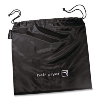 Sunbeam® Hospitality Hairdryer Storage Bag, 12 x 12, Black, 6/Carton