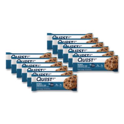 Quest® Oatmeal Chocolate Chip Protein Bar, 2.12 oz, 12/Box