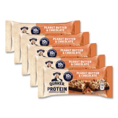 Quaker® Protein Chocolate Peanut Butter Granola Bars, 1.41 oz, 5/Box