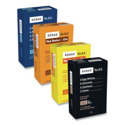 RXBAR® Protein Bar Variety Pack, Assorted Flavors and Sizes, 48 Bars/Carton