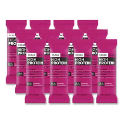 RXBAR® High Protein Strawberry Peanut Butter Bars, 2.1 oz, 12/Box