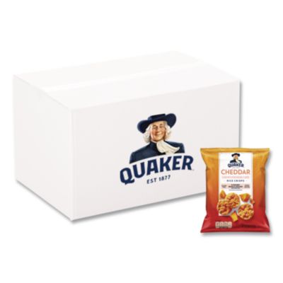 Quaker® Rice Crisps, Cheddar Cheese, 0.67 oz Bag, 60 Bags/Carton