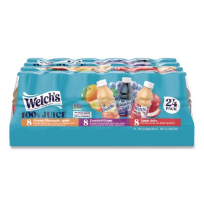 Welch's® 100 Percent Juice Variety Pack, Assorted Flavors, 10 oz Bottles, 24/Pack