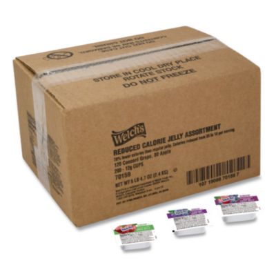 Welch's® Reduced Calorie Jelly Cups, Assorted Flavors, 12 g, 200/Carton