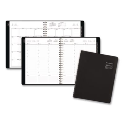 AT-A-GLANCE® Contemporary Academic Weekly/Monthly Planner, 11 x 8.25, Black Cover, 12-Month (July to June): 2026 to 2027