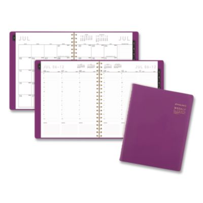 AT-A-GLANCE® Contemporary Academic Weekly/Monthly Planner, 11 x 8.25, Purple Cover, 12-Month (July to June): 2026 to 2027