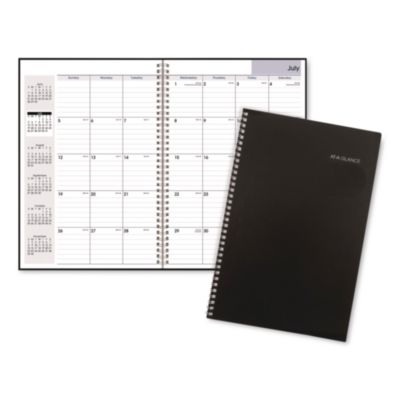 AT-A-GLANCE® DayMinder Academic Monthly Planner, 12 x 8, Black Cover, 14-Month: July 2026 to Aug 2027