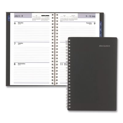 AT-A-GLANCE® DayMinder Academic Year Weekly/Monthly Planners, 8 x 5, Charcoal Cover, 12 Month: July 2026 to June 2027