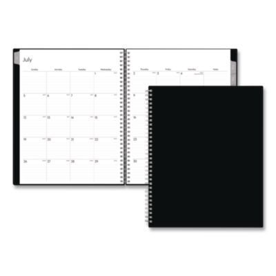 Blue Sky® Enterprise Academic Weekly/Monthly Planner, 11 x 8.5, Black Cover, 12-Month (July to June): 2026 to 2027