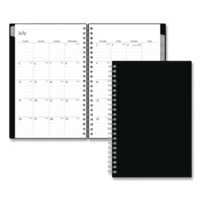 Blue Sky® Enterprise Academic Weekly/Monthly Planner, 8 x 5, Black Cover, 12-Month (July to June): 2026 to 2027