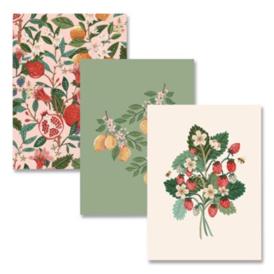 Blue Sky® Bespoke Letterpress Mini Notebooks, Multicolor Covers, (30) 7.5 x 5.5 Sheets, 3/Pack